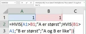 excel hvis