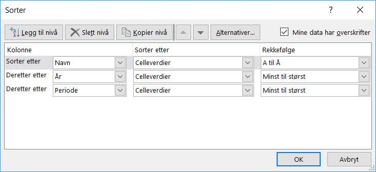 Registrere makro