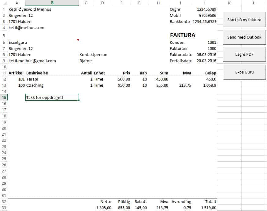 Faktura mal excel Faktura mal excel