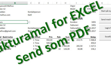 Lage faktura i Excel og sende som PDF fra Outlook