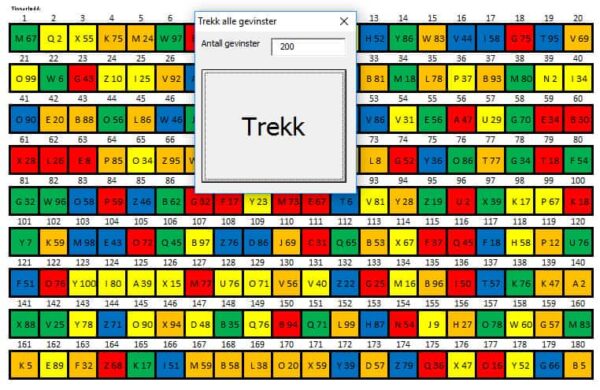 loddtrekning i excel