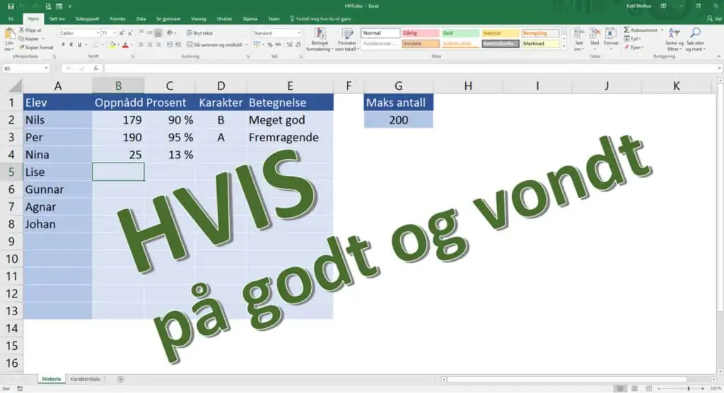 excel hvis