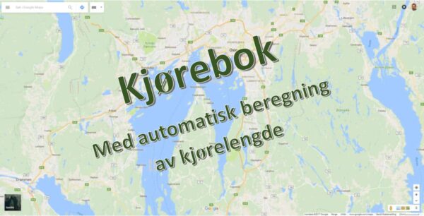 Kjørebok med automatisk beregning av kjørelengde