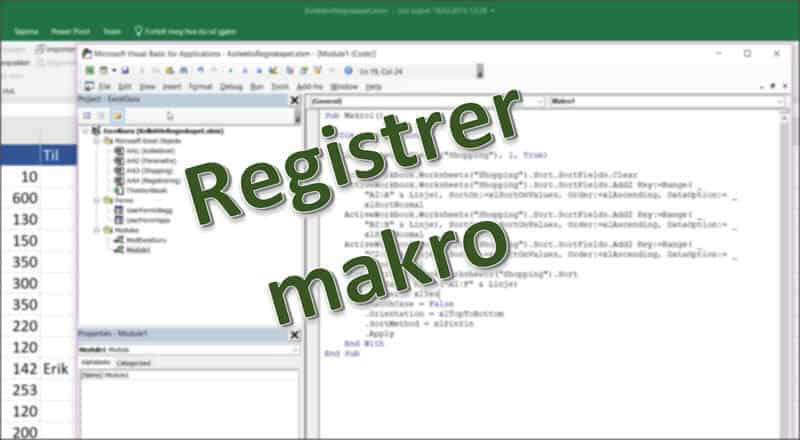 Registrer makro