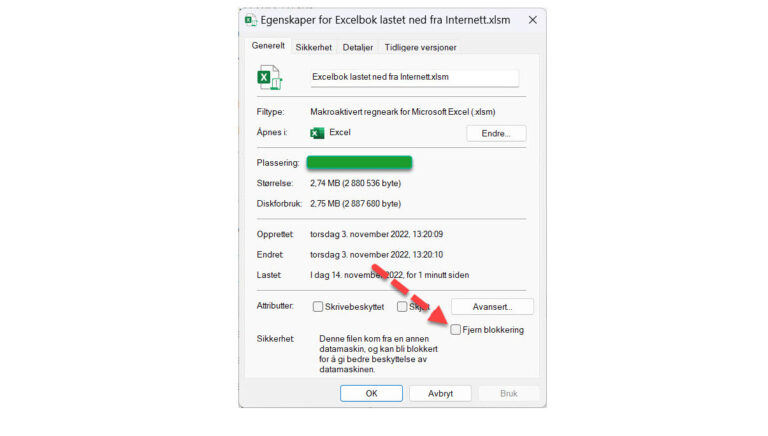 Windows 11 blokkerer Excelbøker med makroer