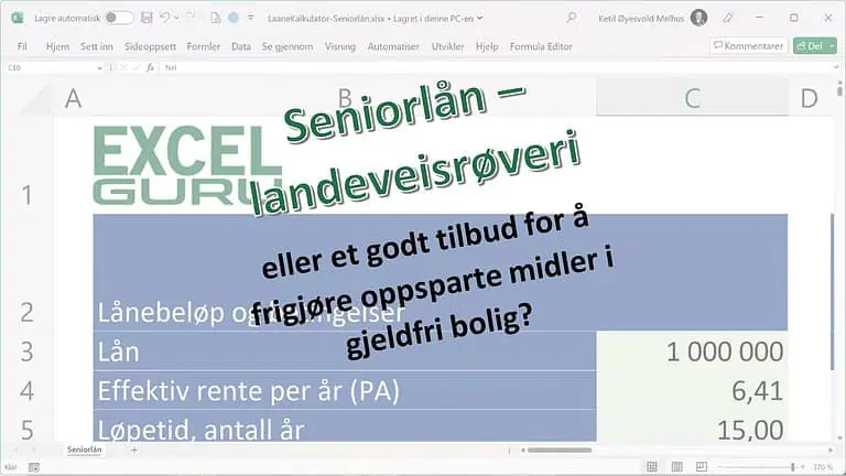 Seniorlån – Lånekalkulator